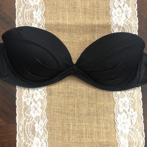 Black Victoria’s Secret Bandeau Bikini Top 32D